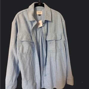 American Eagle Outfitters Pale Blue Shirt Jacket
